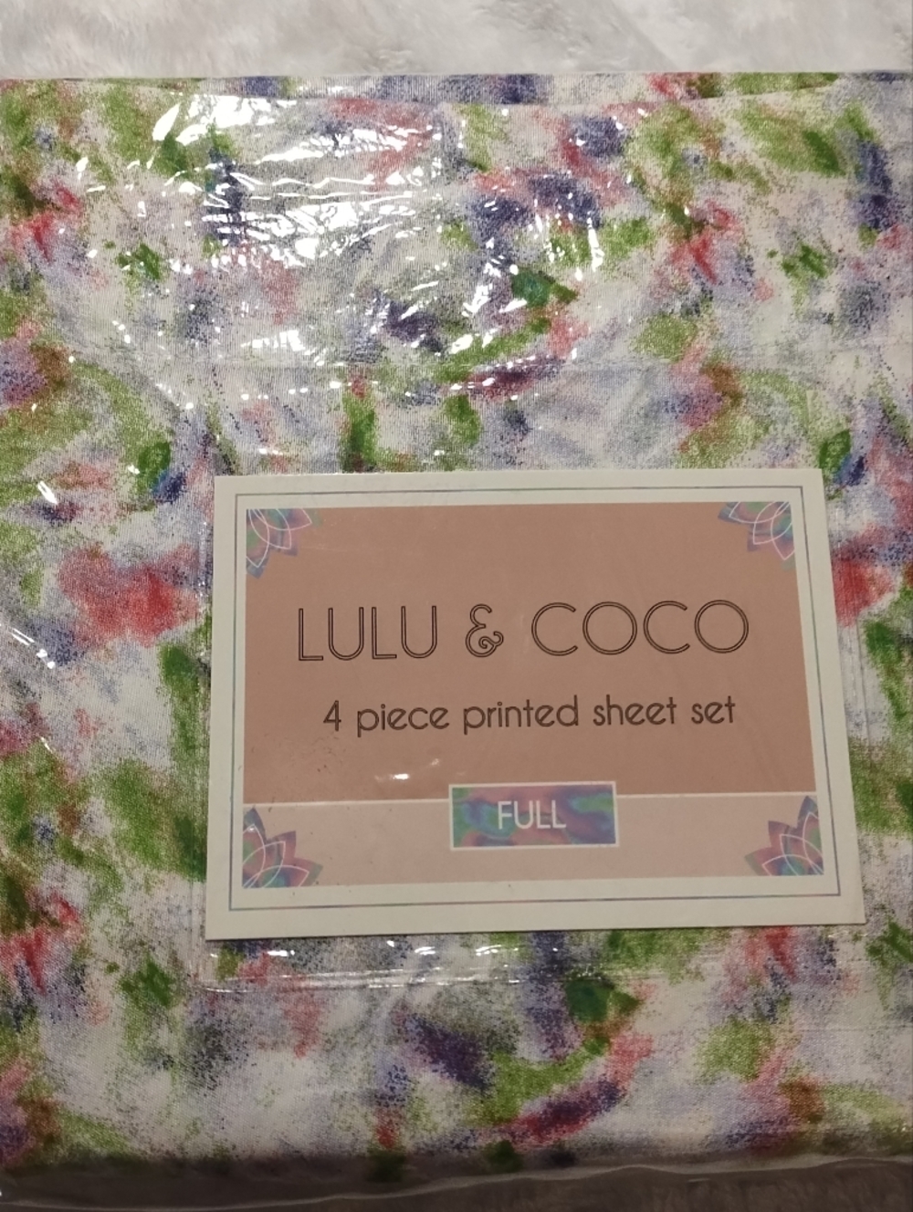 Lulu & Coco Full 4-Piece Printed Sheet Set - Multicolor Floral